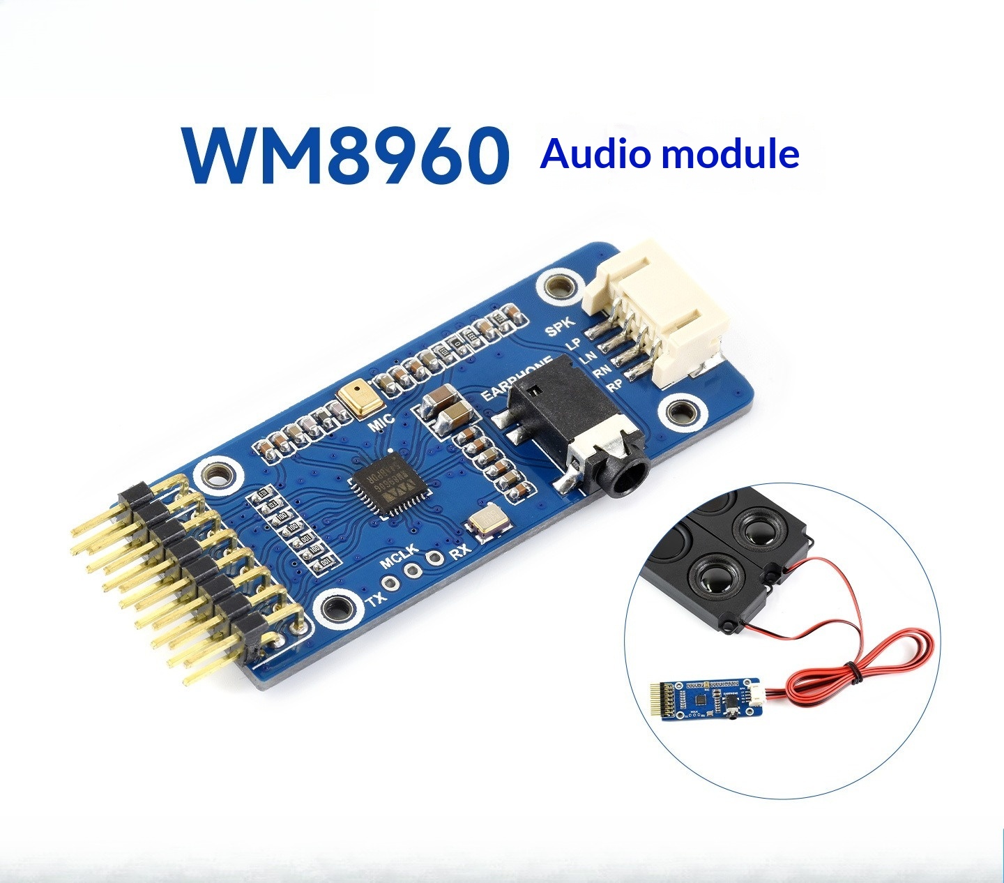 Microphone Module - Модуль стереоаудиокодека WM8960, интерфейсы I2S и