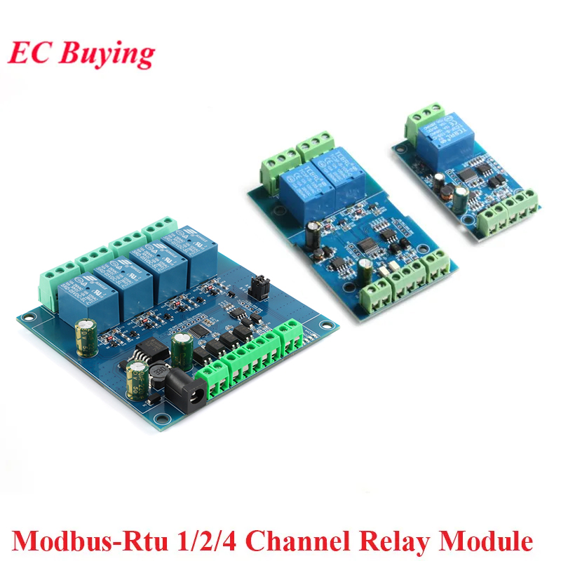 Relay Module 4 Channel - Релейный модуль Modbus RTU 1 2