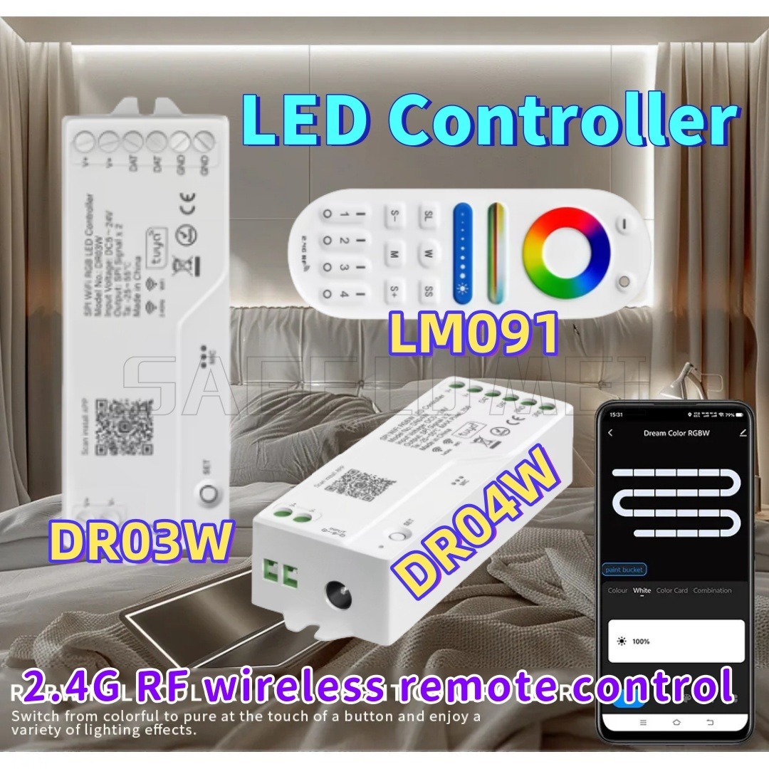 Ws2812B - Светодиодный контроллер LM091/DR03W/DR04W световой модулятор работает
