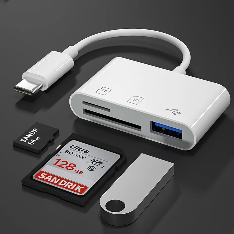 Sd Card Module - 3-в-1 адаптер-концентратор Type-C на USB-C с