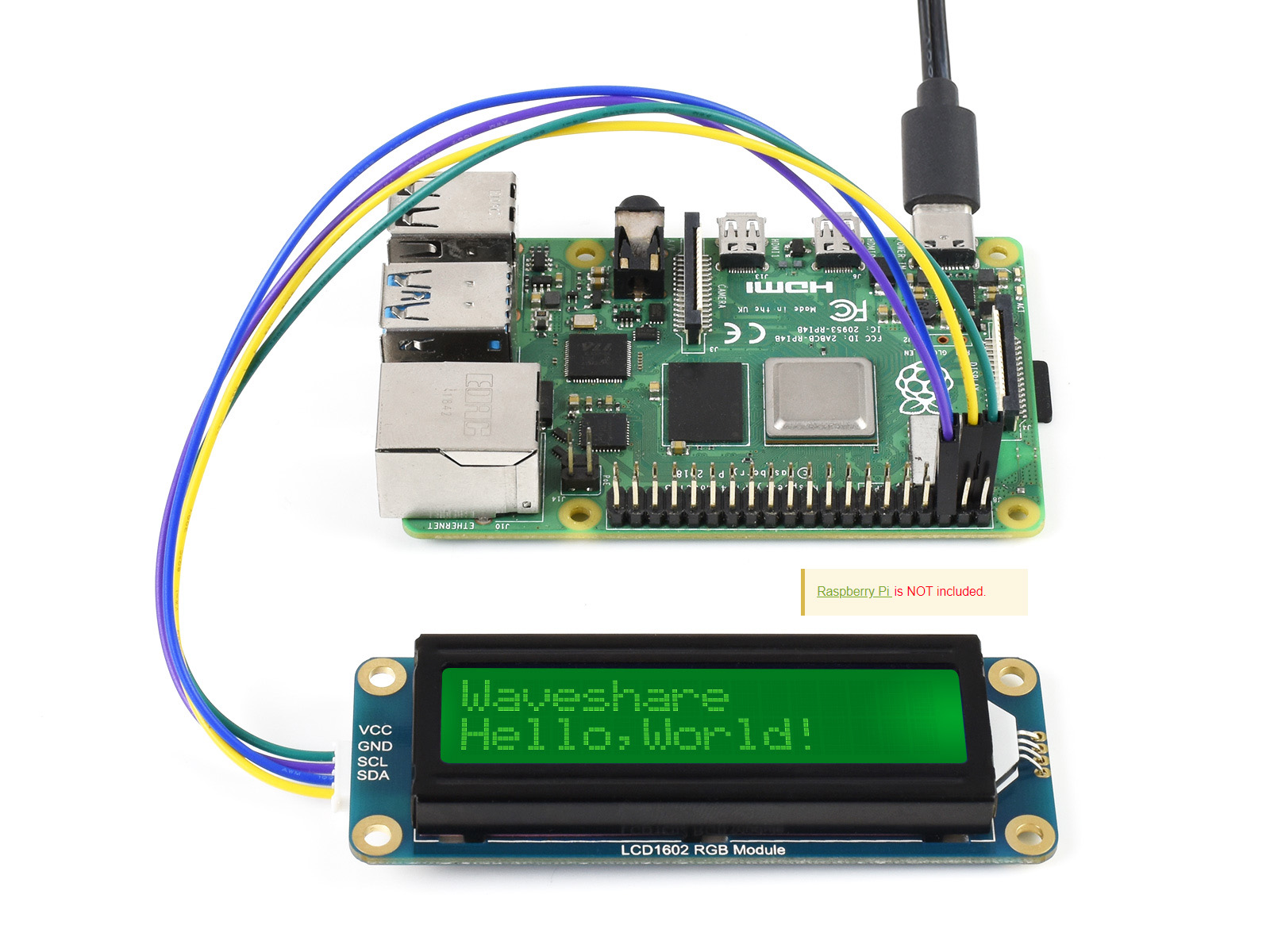 Модуль Waveshare LCD1602 RGB,  – обзор и цена Lcd 1602