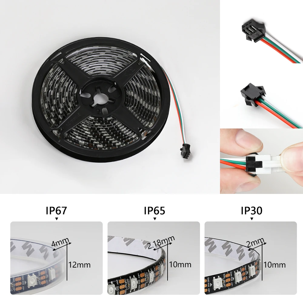 5 В WS2812B Pixel RGB Светодио – обзор и цена Ws2812B Strip 5V